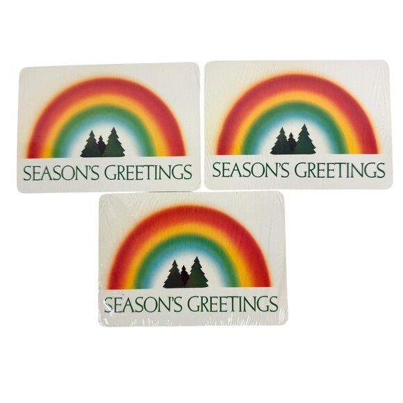 Vintage Season's Greetings Rainbow Holiday Postcards Lot Of 45 NEW - Picture 1 of 5